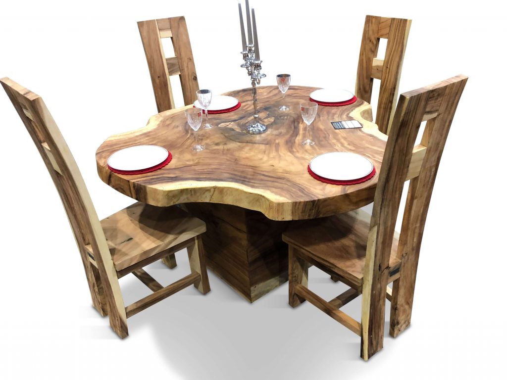 meja trembesi, set meja makan jati minimalis, set meja makan terbaru,Set Meja Makan Unik Trembesi