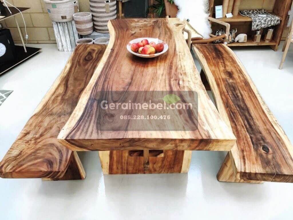 Set Meja Makan Trembesi Jepara Gerai Mebel Jepara