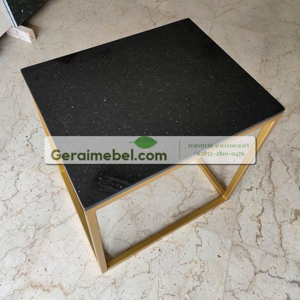 Jual Meja  Tamu Marmer  Hitam Carrara Gerai Mebel Jepara