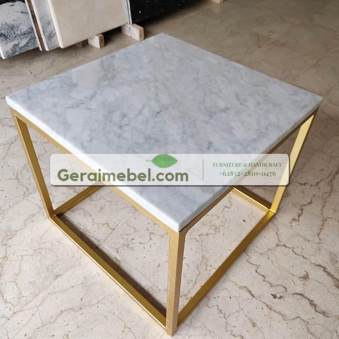 meja marmer minimalis modern, meja marmer persegi, meja marmer murah, meja samping, meja tamu