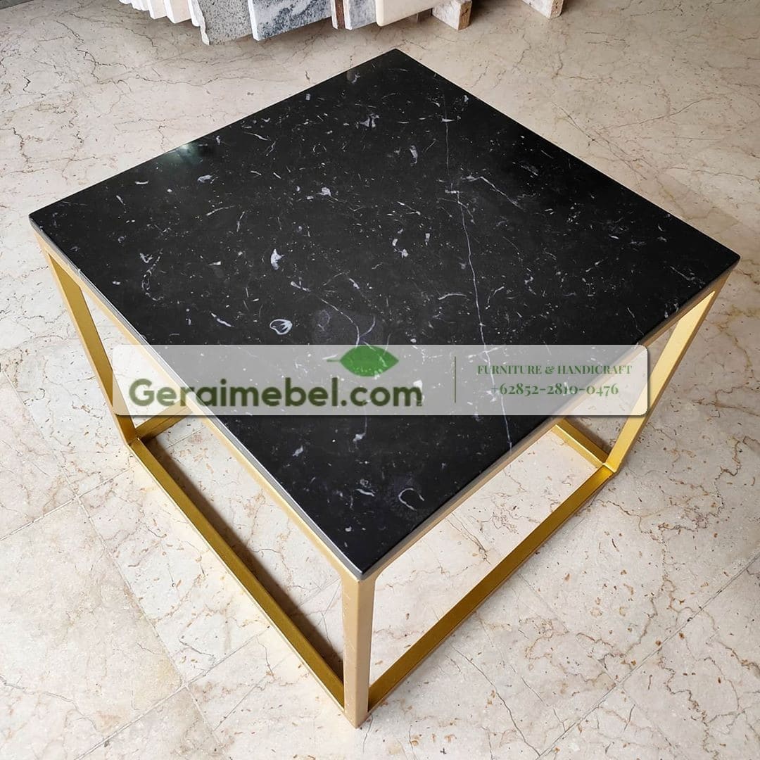 Jual Meja  Tamu Marmer  Hitam Carrara Gerai Mebel Jepara