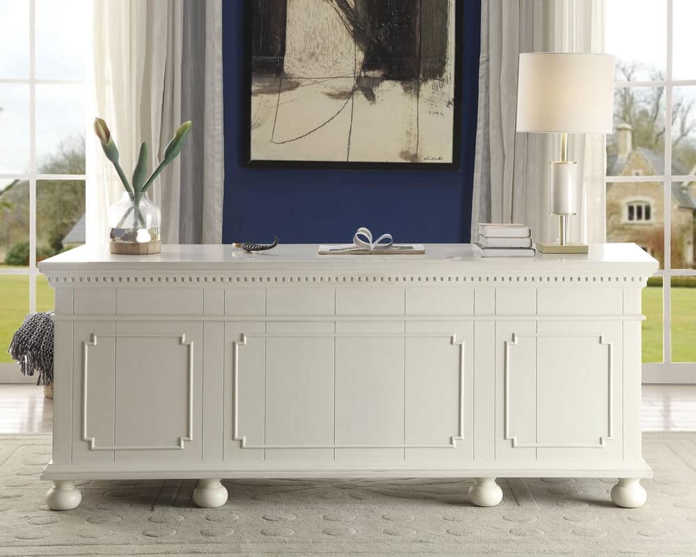 Meja Direktur Minimalis Putih