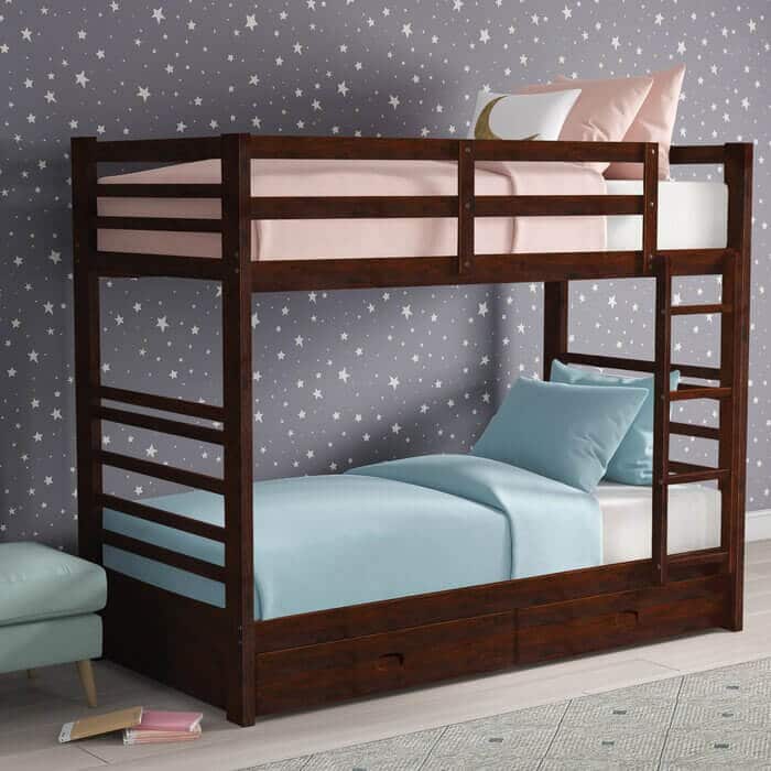 Tempat Tidur Tingkat Jati Laci