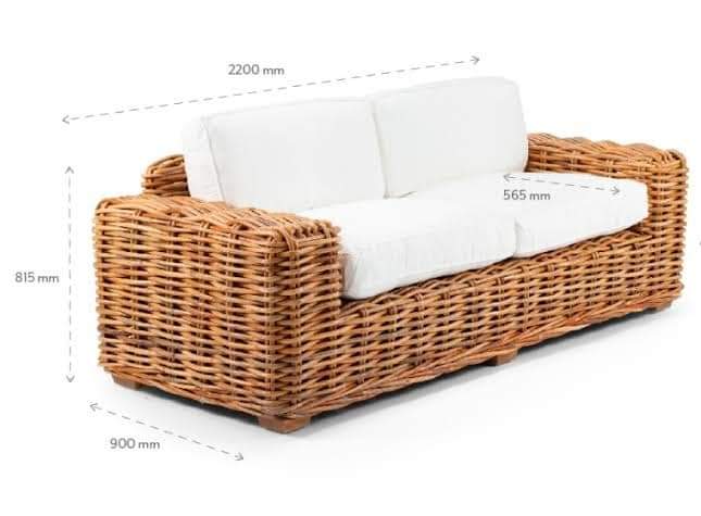 sofa rotan modern