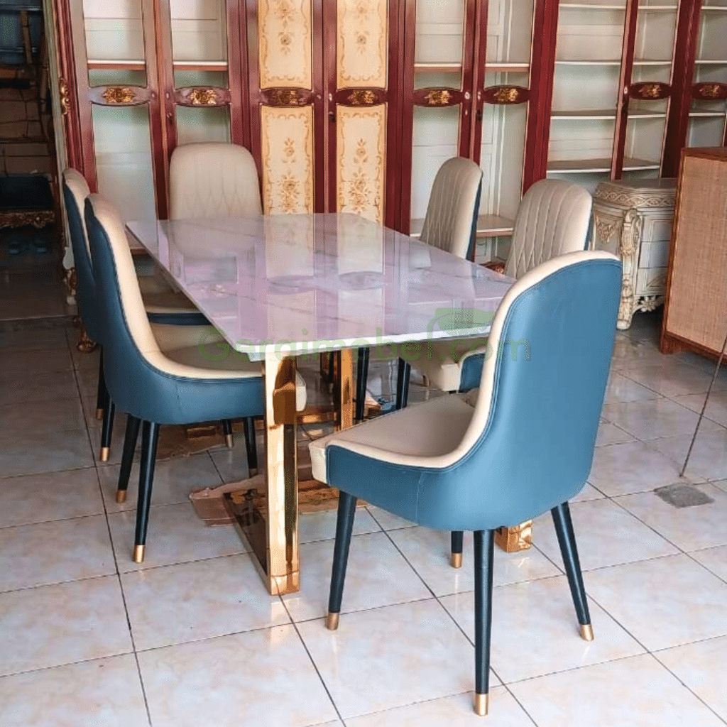 meja makan marmer elegan