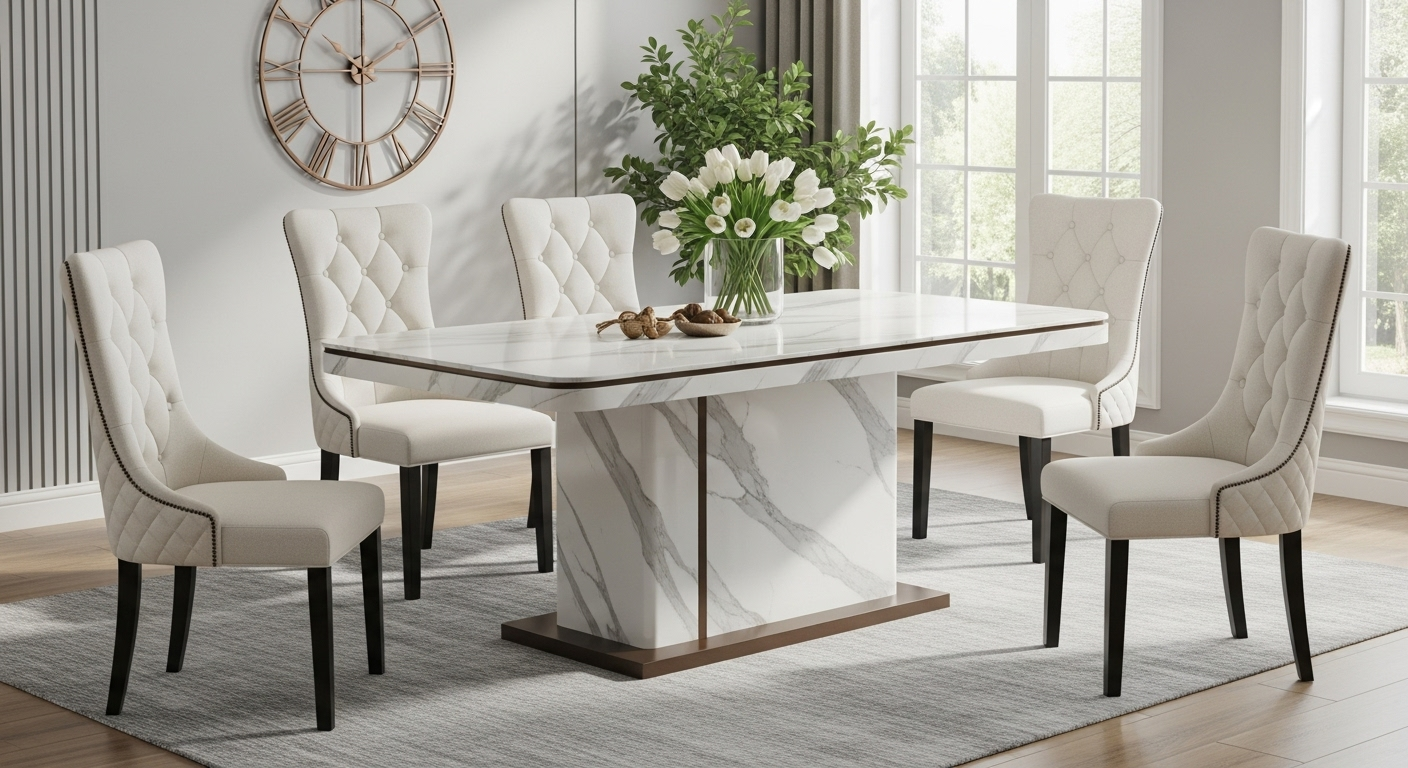 Desain Meja Marmer Minimalis yang Mewah