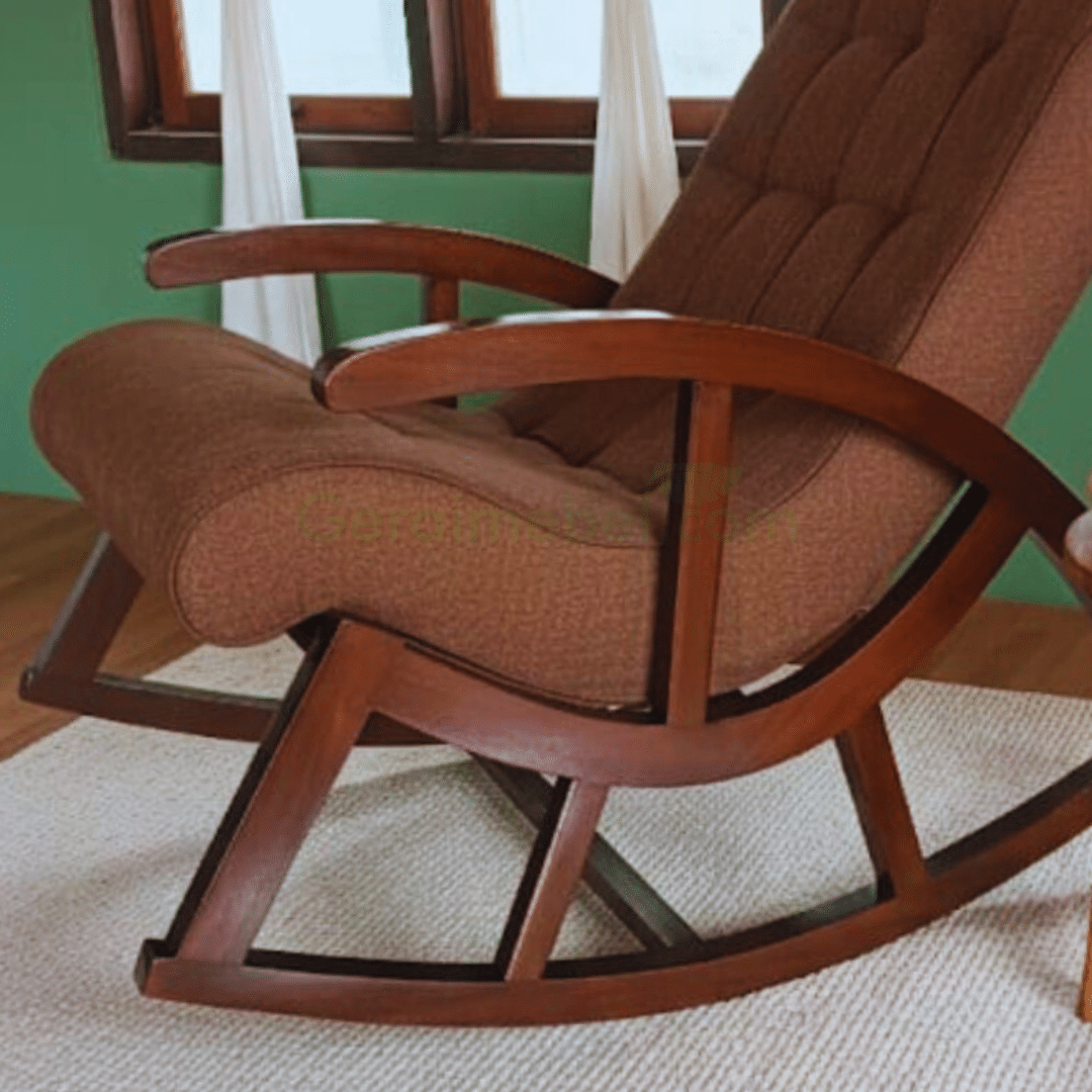 Kursi Sofa Goyang Kayu Jati Elegan