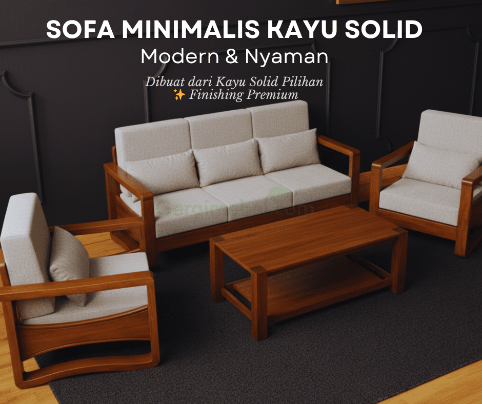 Sofa Kayu Minimalis Modern Harga Terbaik | Gerai Mebel